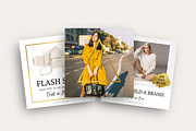 Gold Instagram Post Pack Canva, a Social Media Template by DeeBeeDesign (Thumbnail 2 of 9)