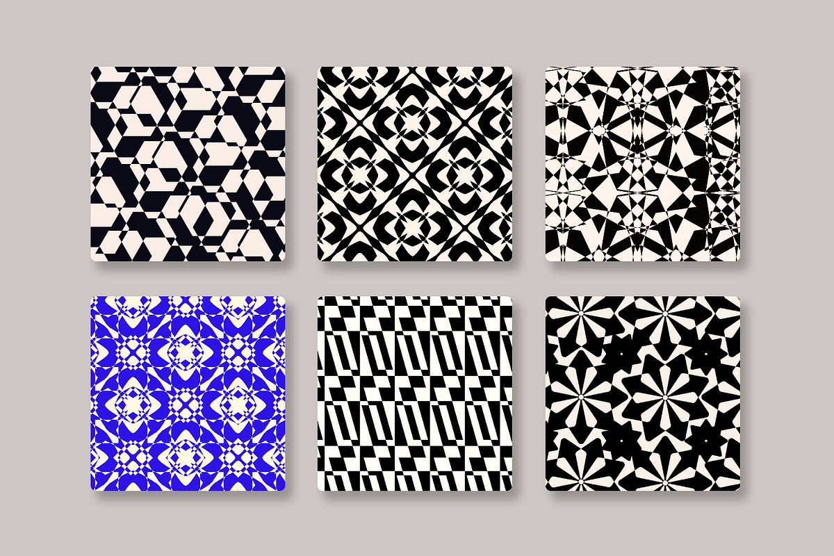 6 Geometric Vector Patterns, a Pattern Graphic by MalyskaStudio