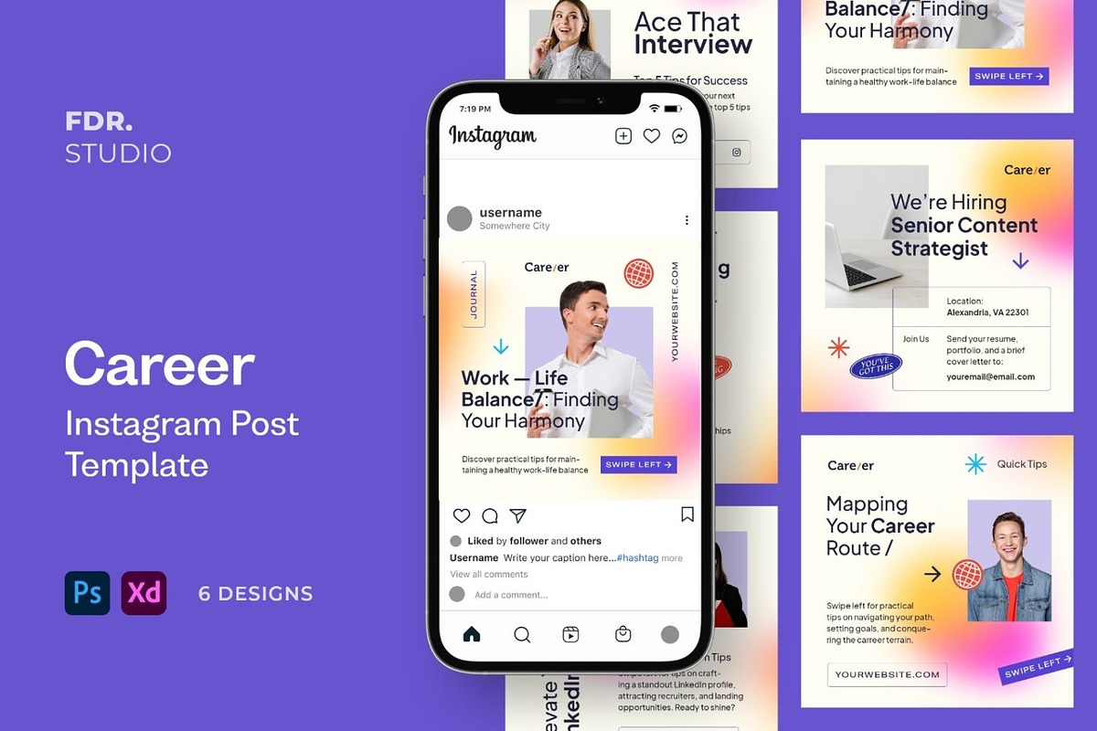Career Development Instagram Post, a Social Media Template by FDR Studio (Photo 3 of 3)