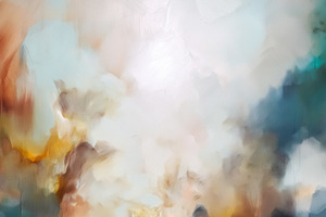 Abstract dreaming, warm light and cool tones blending on a textu, a Decorative Illustration by Studio ANNA