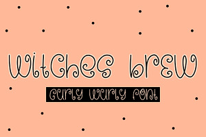 Witches Brew - A Curly Font