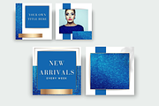 Blue Instagram Pack for Canva, a Social Media Template by Innova Studio (Thumbnail 4 of 9)