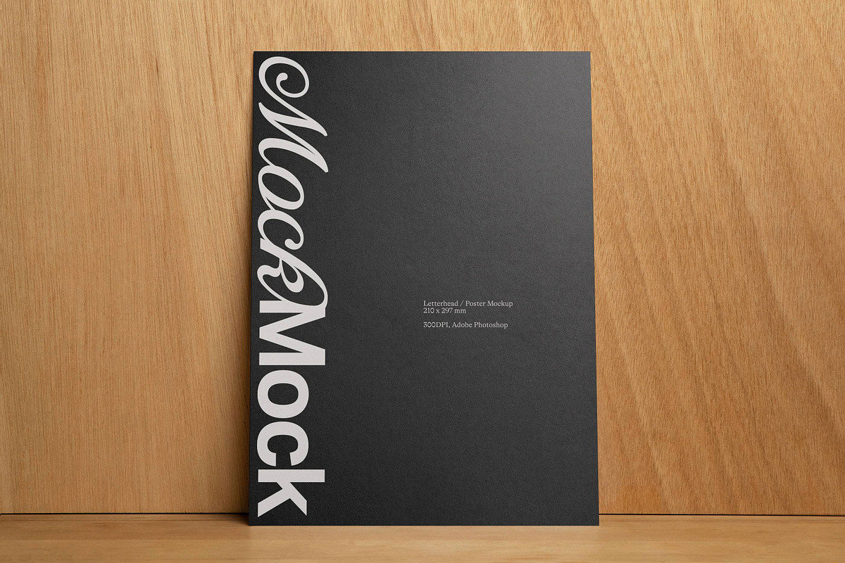Poster Mockup / Letterhead Mockup, a Product Mockup by MockMock Mockups (Photo 4 of 4)