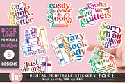 Funny Book Stickers PNG EPS, a Technology Illustration by TheBlackCatPrints (Thumbnail 1 of 2)