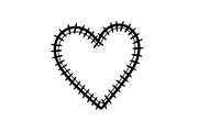 Stitched Heart Silhouette Vector Bun, an Illustration by Designs_River (Thumbnail 41 of 41)