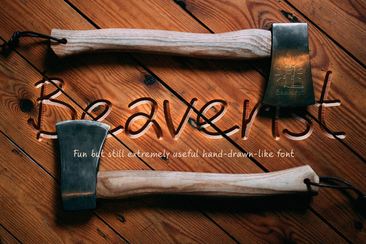 Hand drawn script font. Beaverist, a Script Font by popskraft (Photo 10 of 14)