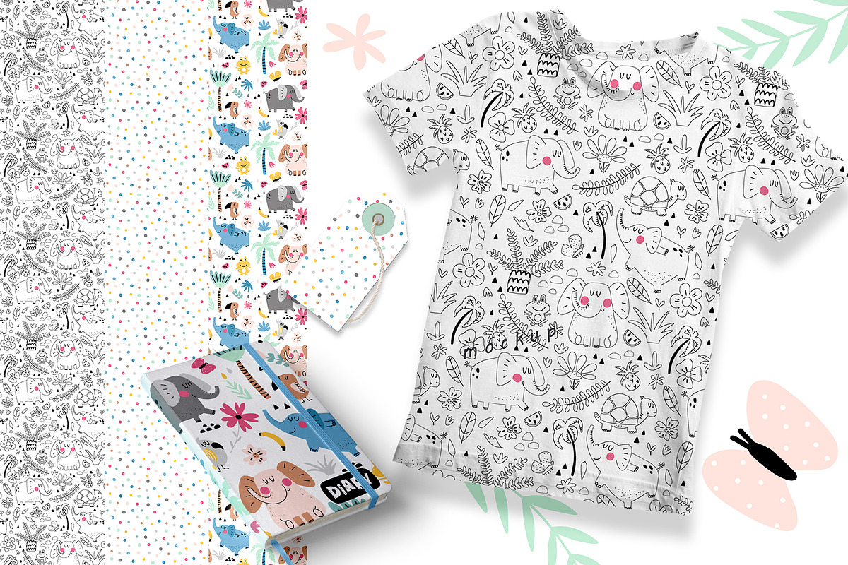 Cute elephant collection, an Animal Illustration by rosypatterns (Photo 4 of 11)