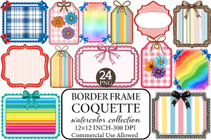 Border Frame Coquette PNG, an Illustration by Libby Wishes