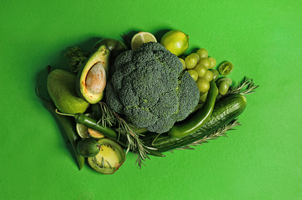 Green vegetables and fruits, a Food & Drink Photo by MonkeyBOX