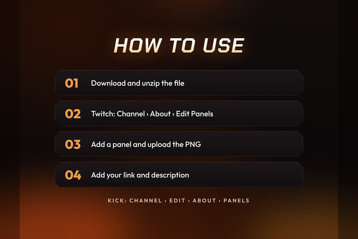 Fire Twitch & Kick Panels, an Object Graphic by Gear Store (Photo 7 of 7)