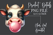 Funny Quirky Cow Faces Clipart, an Animal Illustration by Rose Art (Thumbnail 6 of 7)