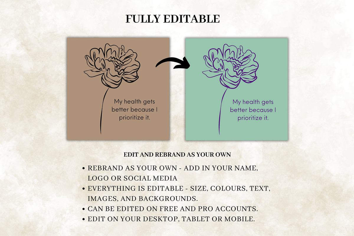 Minimal Flowers Card Deck, a Design Template by Digital By Nikoleta (Photo 5 of 9)