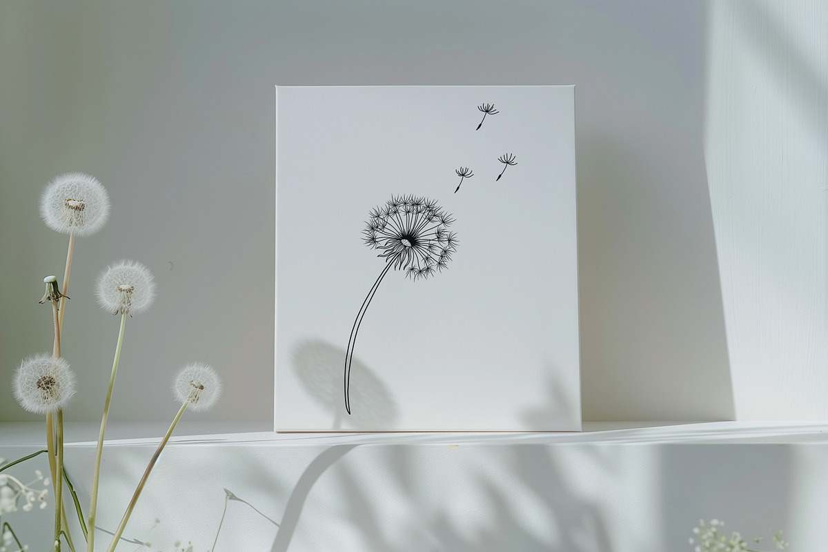 Dandelion Line Art SVG Bundle, a Decorative Illustration by Dervik Art Store (Photo 4 of 8)