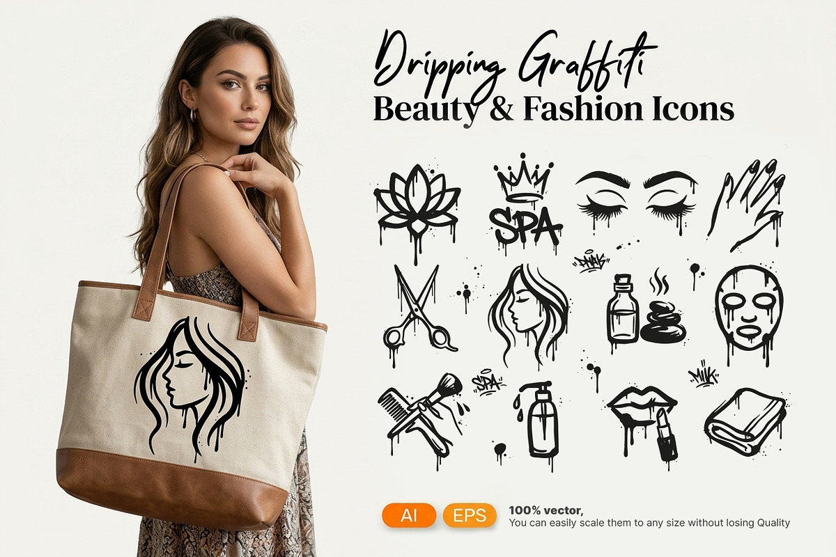 Graffiti Beauty Spa Salon Logo Icons, a Solid Icon by zahidhossainalif (Photo 1 of 5)