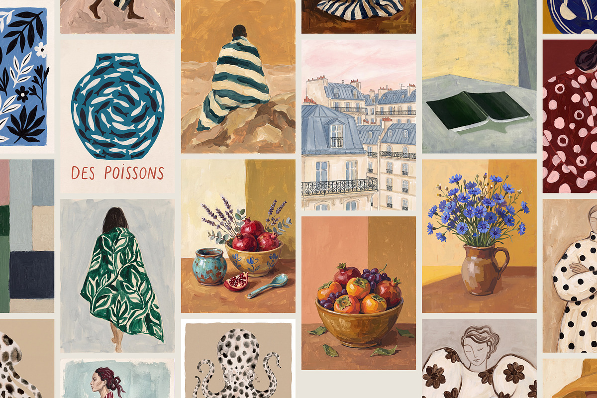 CONTEMPORARY ART PRINTS - 140 Bundle, a Background Graphic by Tomasz Ganclerz (Photo 7 of 12)