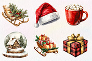 Happy Holidays Christmas Clipart, an Illustration by Dream Creation (Thumbnail 2 of 7)