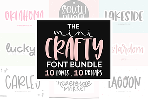 Mini Crafty Font Bundle, a Script Font by KA Designs