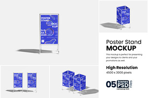 Poster Stand Mockup, a Product Mockup by bimockup