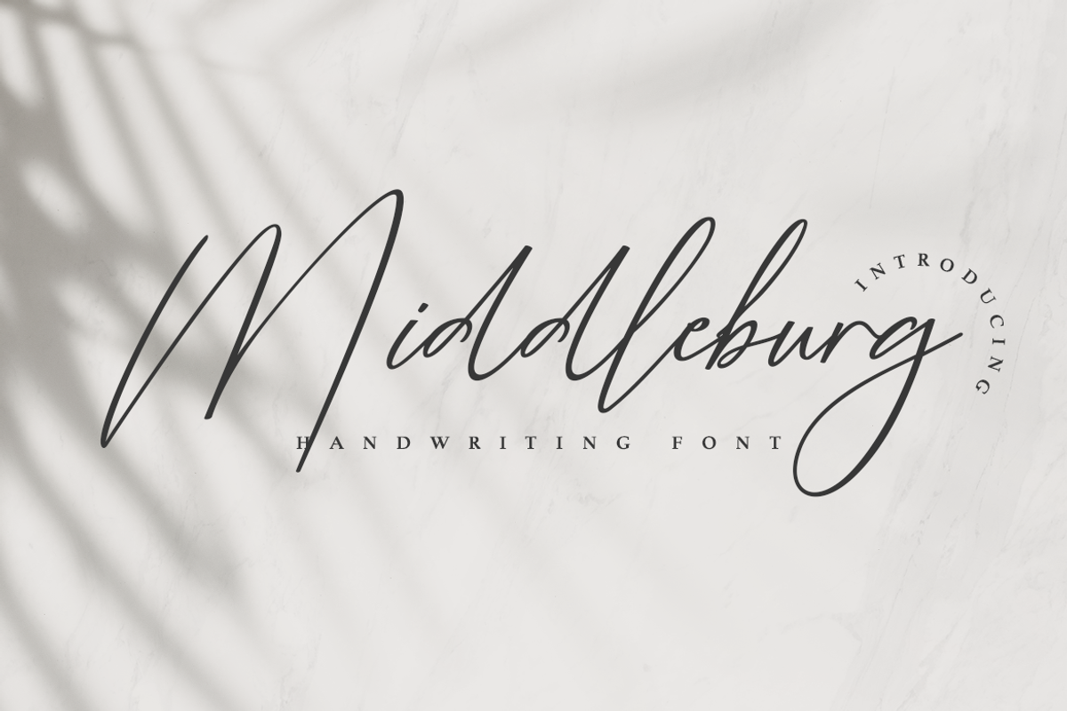 Middleburg Handwriting Font, a Handwritten Font by Mayofont (Photo 1 of 8)