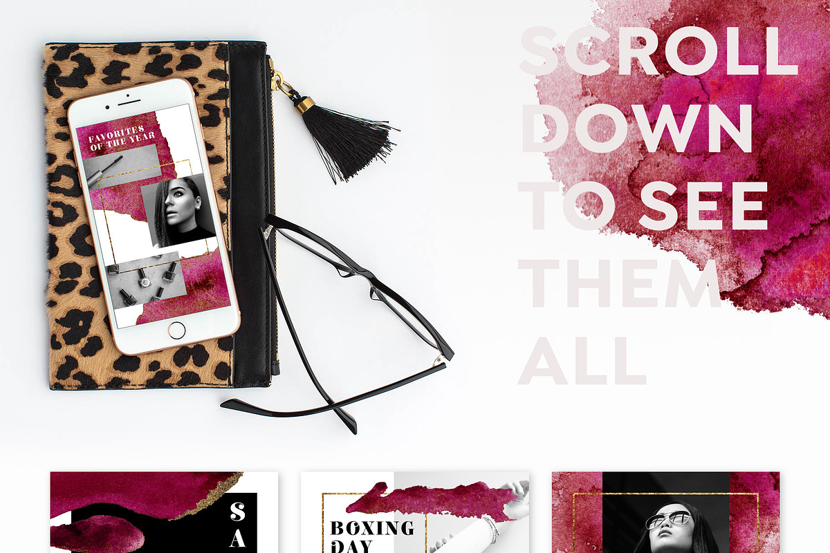 CARMINE Instagram Story Templates, a Social Media Template by Vintage To Vectors (Photo 3 of 3)