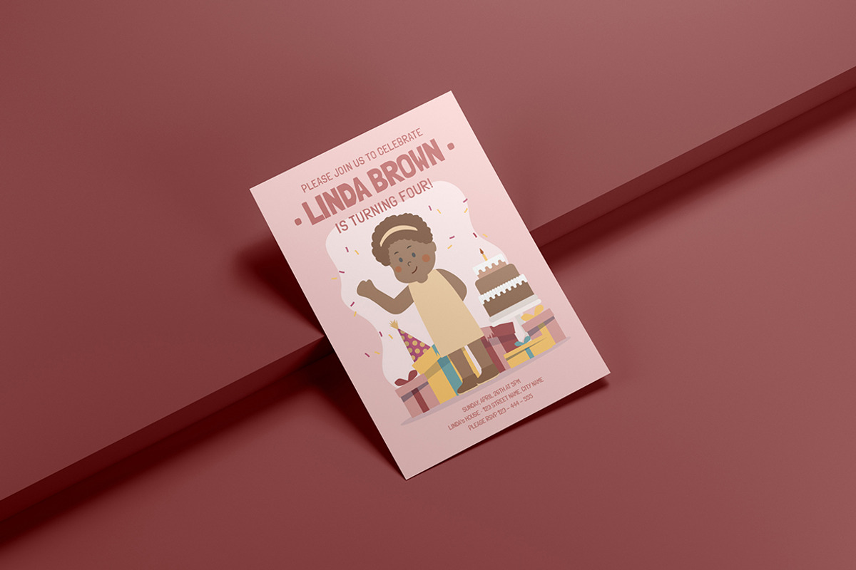 Birthday Girl Invitation - Flyer Med, a Poster Template by SlideFactory (Photo 2 of 4)
