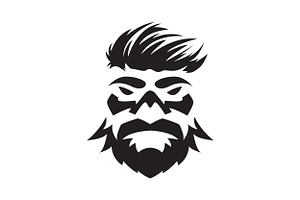 Man With Beard And Hairstyle Logo