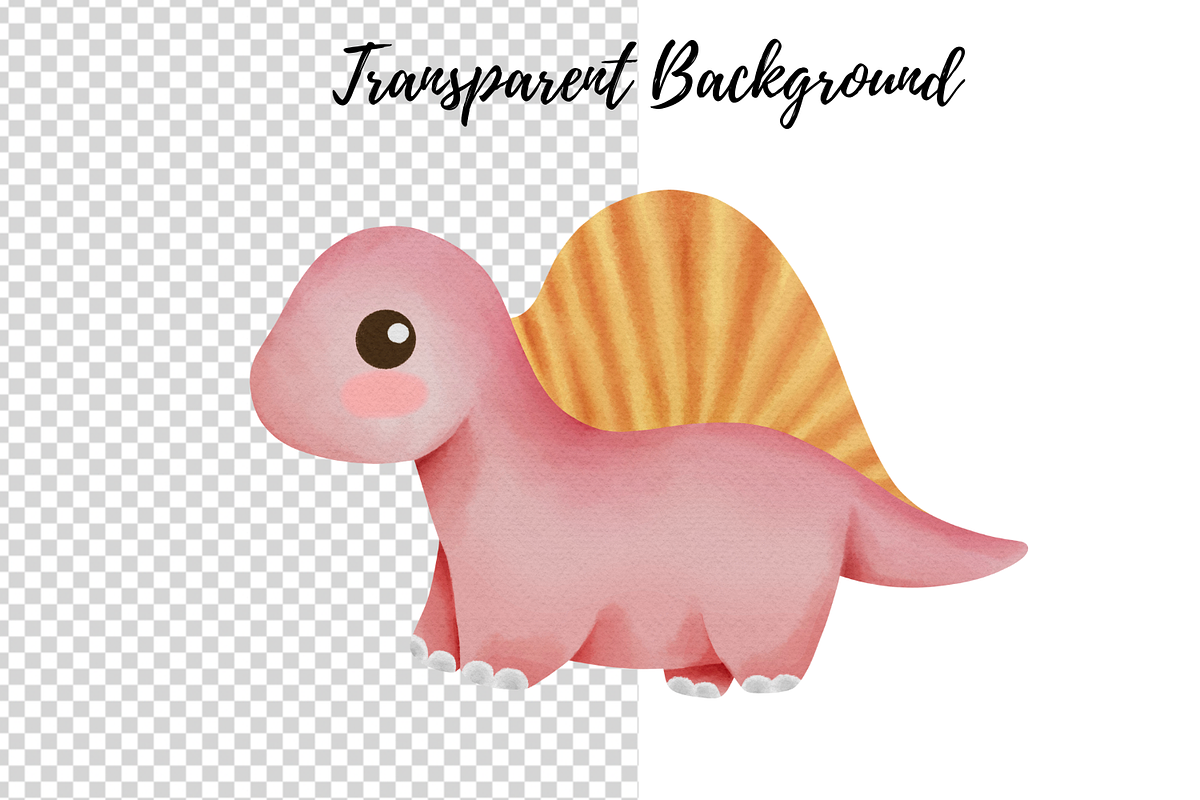 Cute Dinosaurs V2 watercolor clipart, an Illustration by AkiraVilla (Photo 6 of 10)