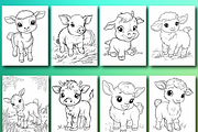 Farm Animals Coloring Book for Kids, an Animal Illustration by Printable Design Store (Thumbnail 6 of 7)