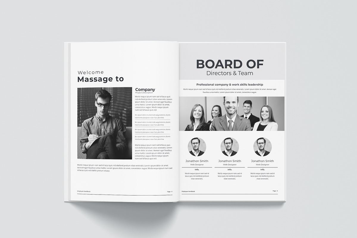 Employee Handbook | Word & Indesign, a Brochure Template by obayes (Photo 11 of 20)