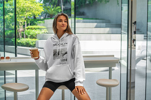 Hoodie Mockups Stylish Woman