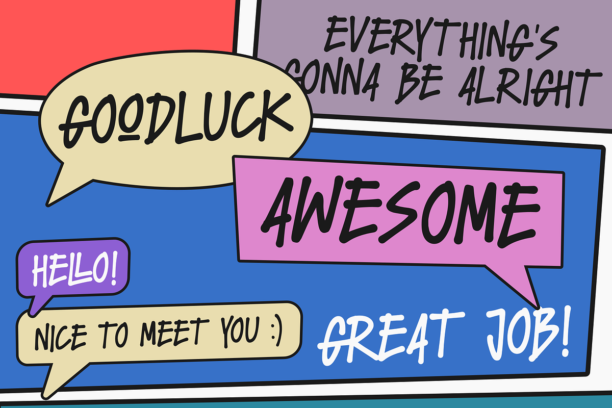 Grain Comic, a Handwritten Font by Yktypstd (Photo 4 of 5)