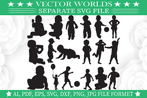 Baby Svg, Kid, Kids, Boy, Girl Svg