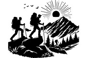 Hiking Adventure Vector Set, an Object Graphic by Creativeshirt (Thumbnail 13 of 13)
