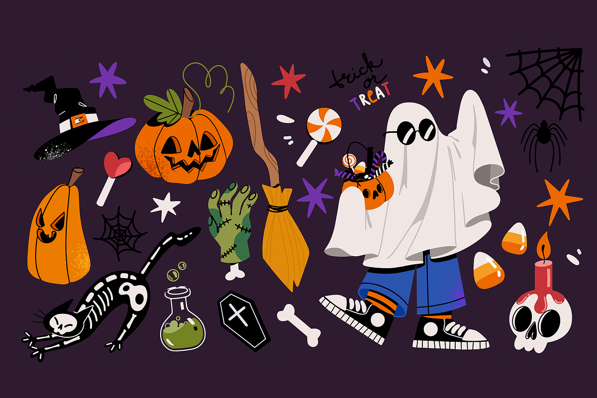 Halloween clipart collection, a Seasonal Illustration by UnaAnya (Photo 3 of 6)