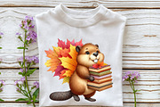 Autumn Cute Beaver Clipart, an Illustration by Rose Art (Thumbnail 3 of 7)