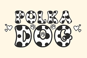 Polka Dog - Display Font, a Font by KiddoGlyphs Studio