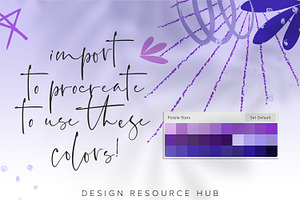 Procreate Color Palette Purple Stars