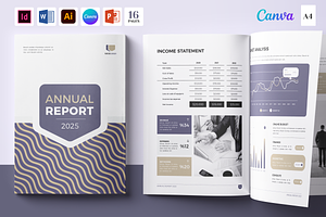 Annual Report, Canva | Docx | PPT