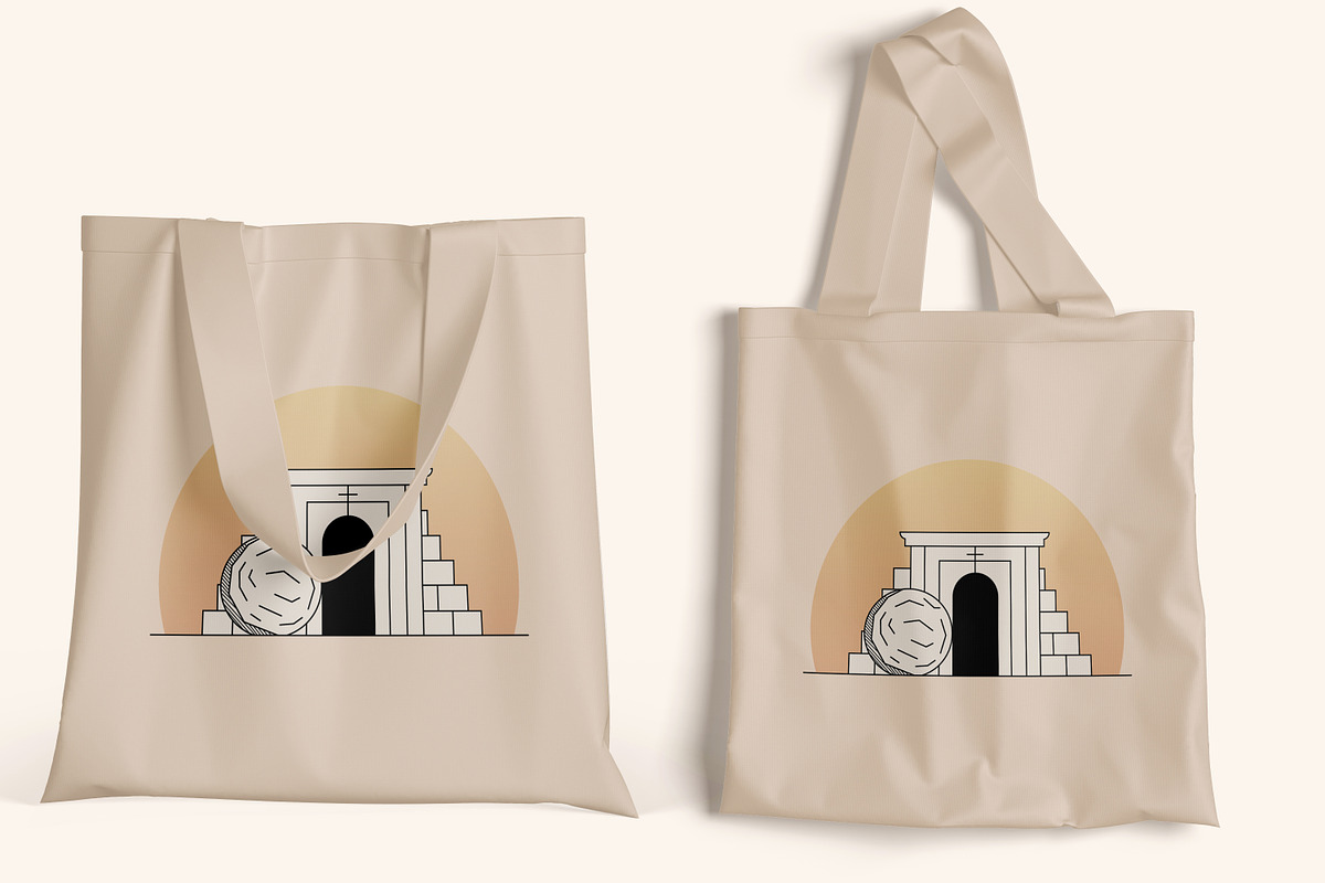 Christian Easter Empty Tomb Art svg, a Seasonal Illustration by Ghagra (Photo 3 of 7)