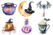 Cute Witch Clipart, an Illustration by Daily.Designs (Thumbnail 3 of 5)