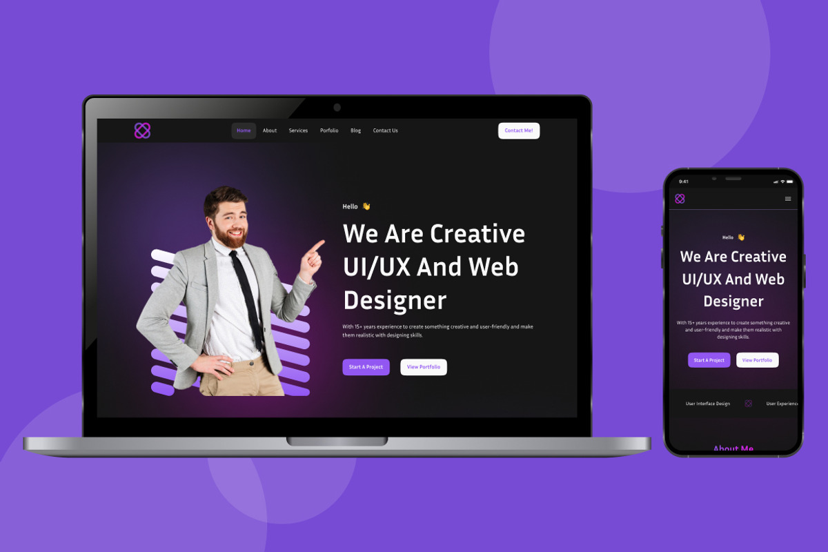 Portofolio Web Landing Page UI KIT, a Landing Page Template by UICreative (Photo 4 of 4)