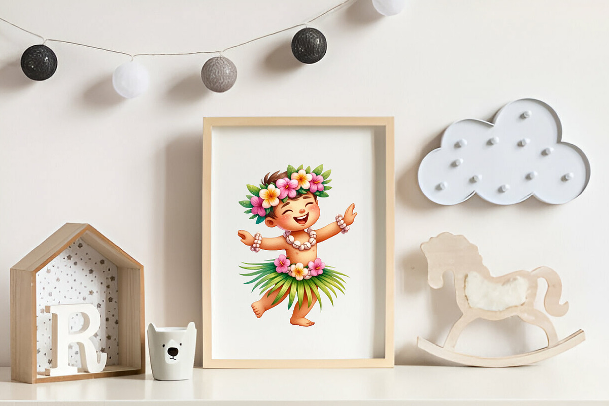 Cute Tropical Hula Dance Hawaiian, an Illustration by CreationArt (Photo 2 of 9)