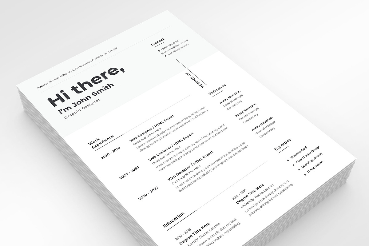 Clean Resume Template, a Resume Template by PicoartBd (Photo 3 of 4)