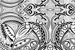 5 Black & White Polynesian Patterns