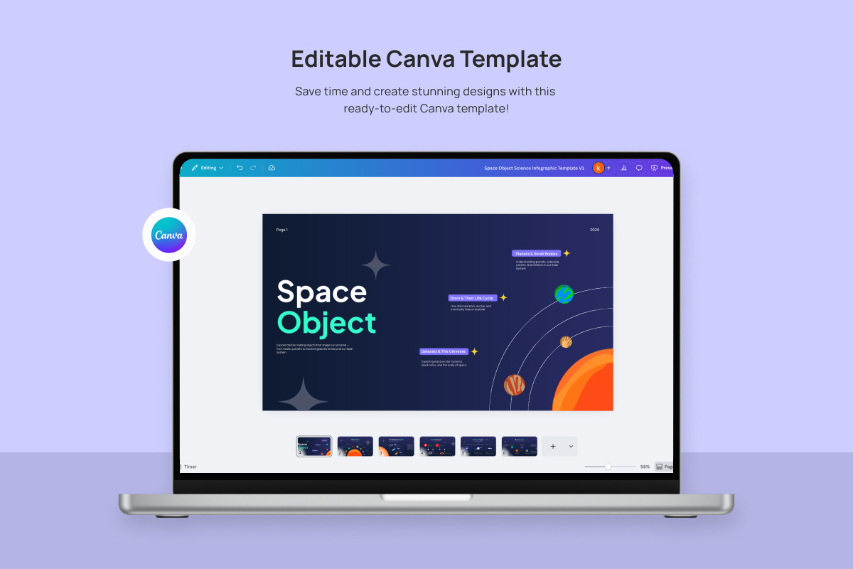 Space Objects Science Infographic V1, a Presentation Template by productype1 (Photo 3 of 5)