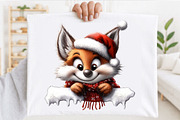 Christmas Peeking Characters Clipart, a Seasonal Illustration by SVGArt (Thumbnail 5 of 5)