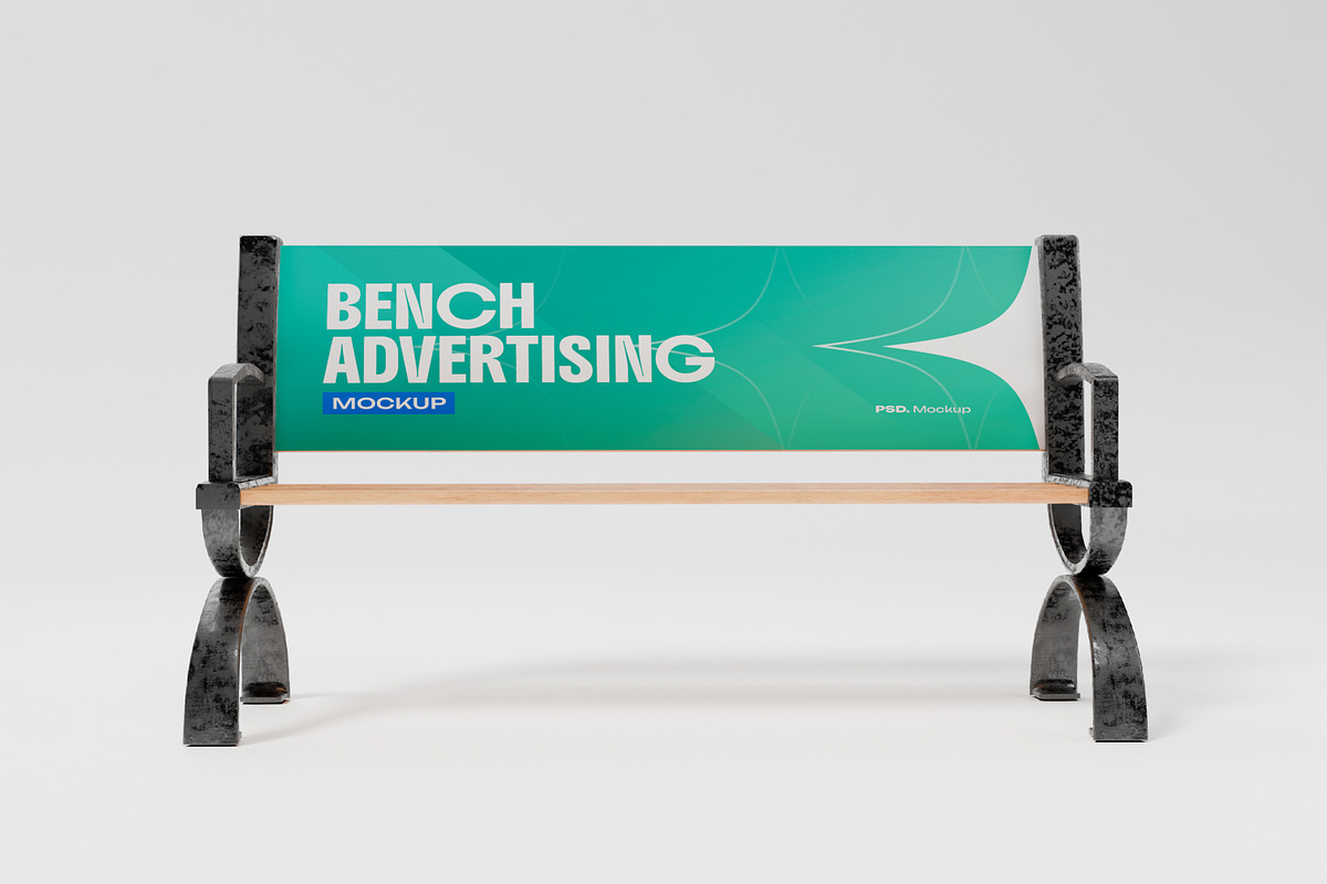 Bench Advertising Mockup, an Advertising Mockup by Budogol Studio (Photo 3 of 4)