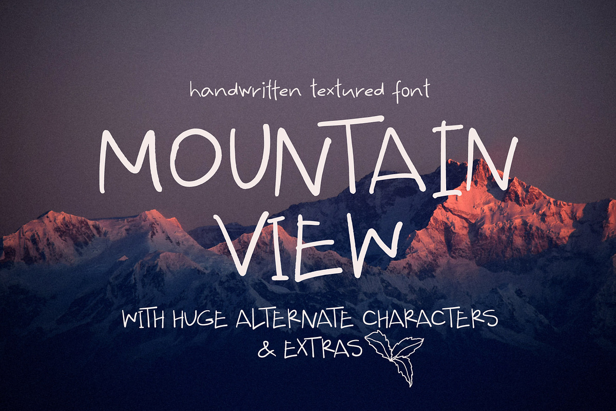 Mountain View handwritten font fun, a Handwritten Font by TD fonts (Photo 1 of 14)