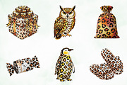 Leopard Print Christmas Clipart PNG, an Illustration by Creative Art (Thumbnail 8 of 9)