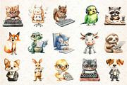 Funny Office Animals Clipart, a Seasonal Illustration by Rose Art (Thumbnail 2 of 3)